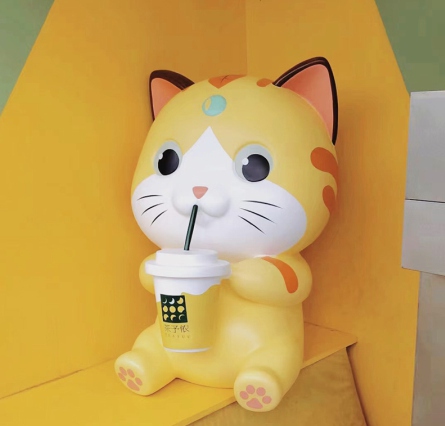 brand exhibition display mascot fiberglass sculpture