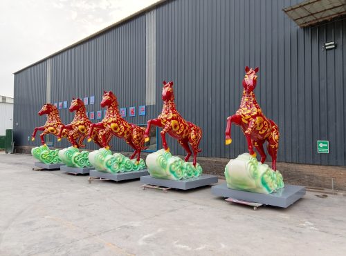 commercial entrance branding mascot fiberglass sculpture