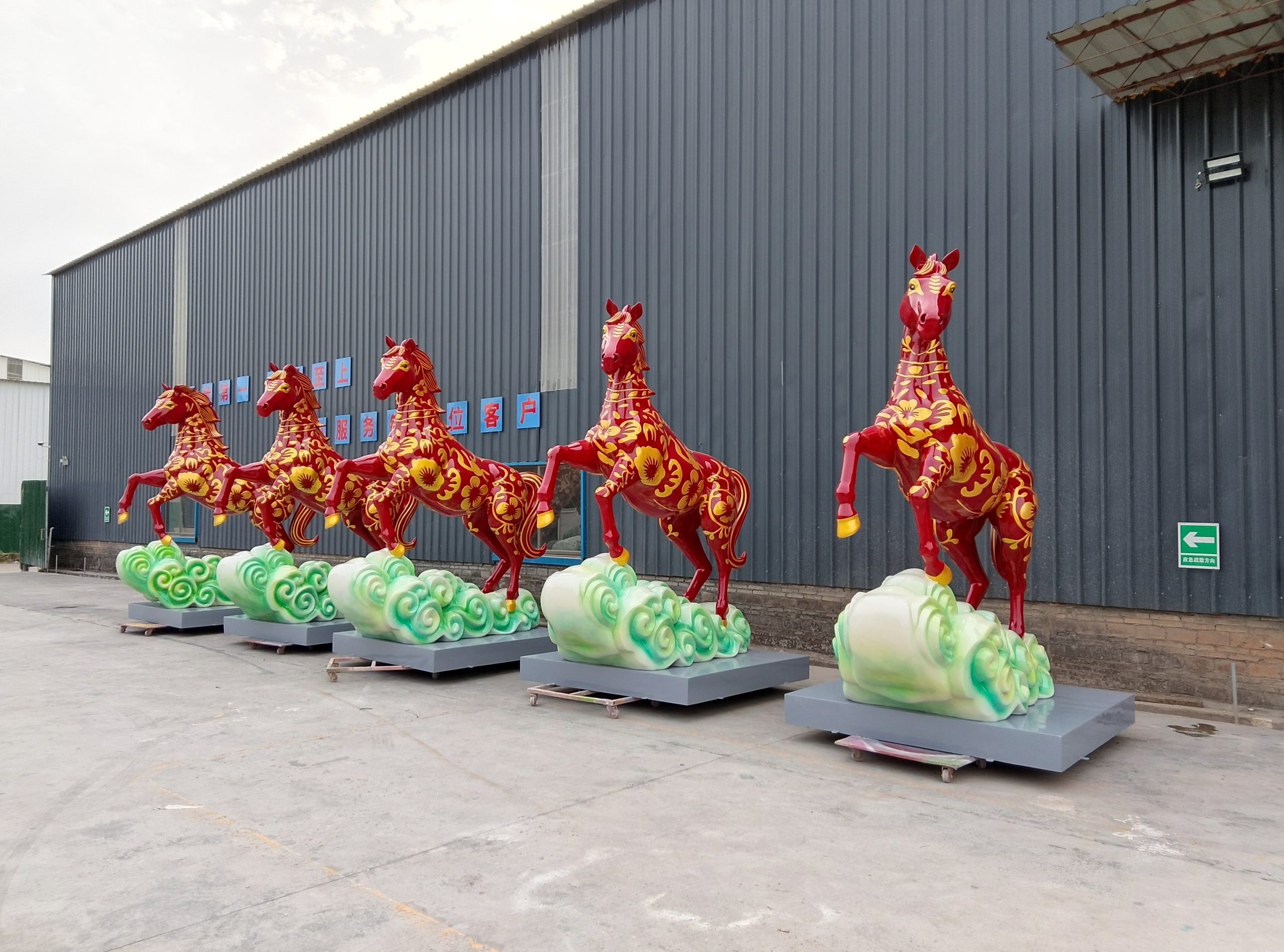 commercial entrance branding mascot fiberglass sculpture
