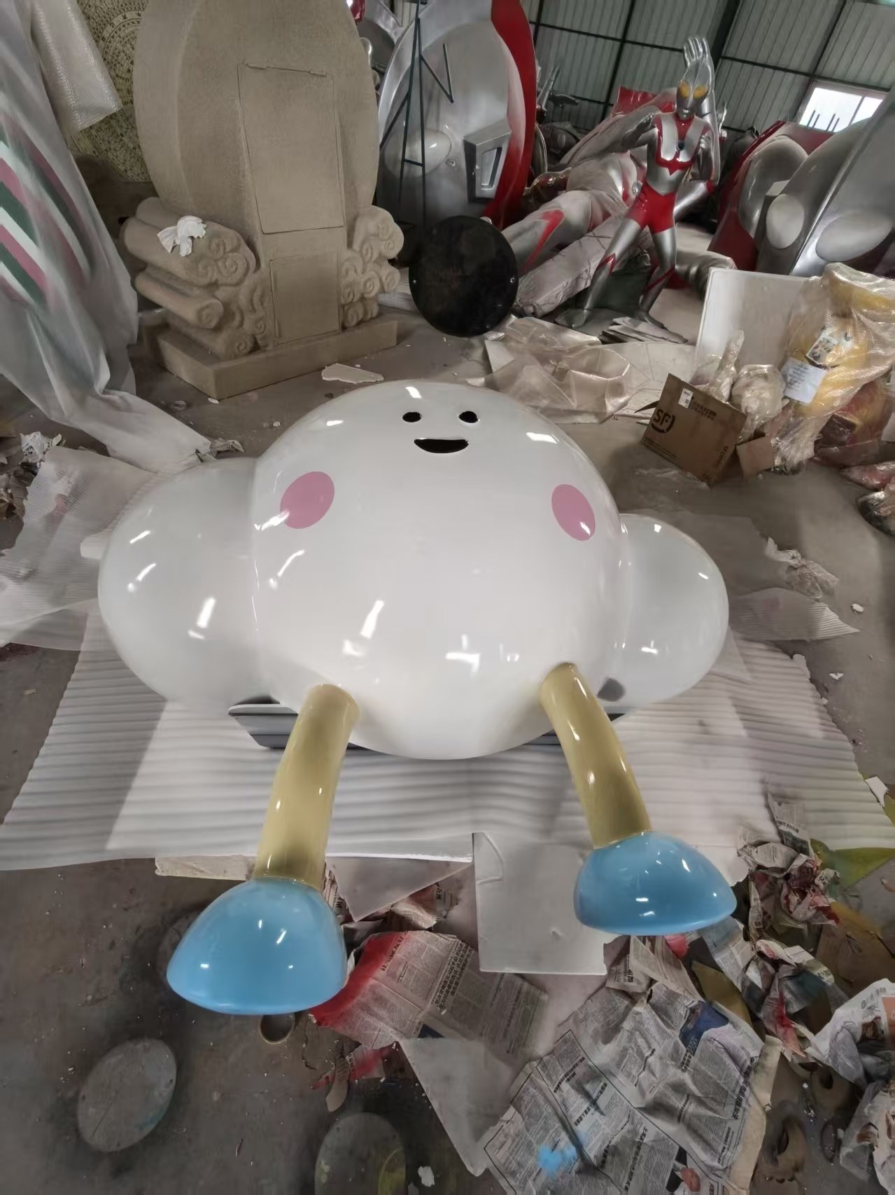 retail chain branding mascot fiberglass sculpture display