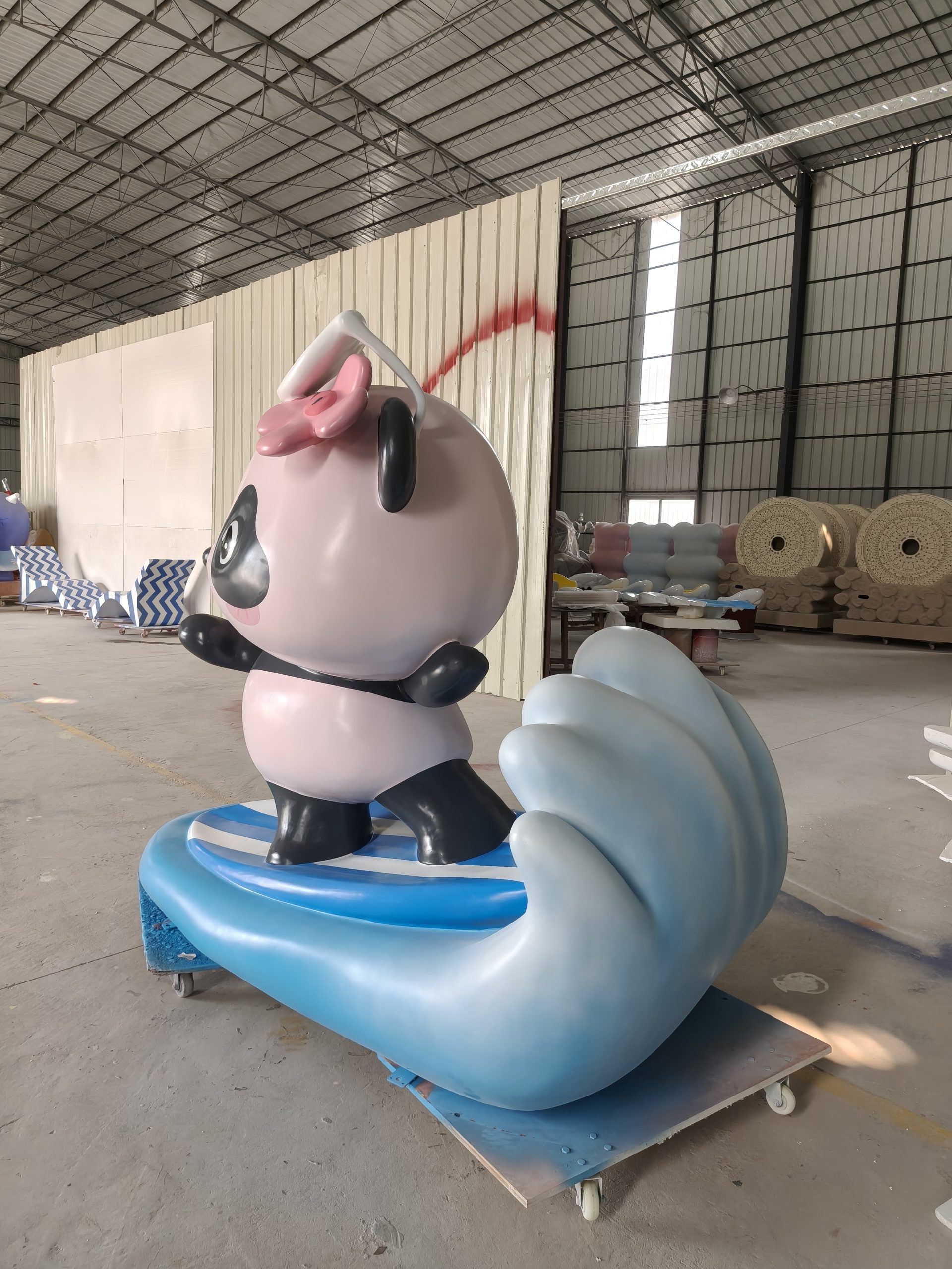 fiberglass mascot statue children entertainment