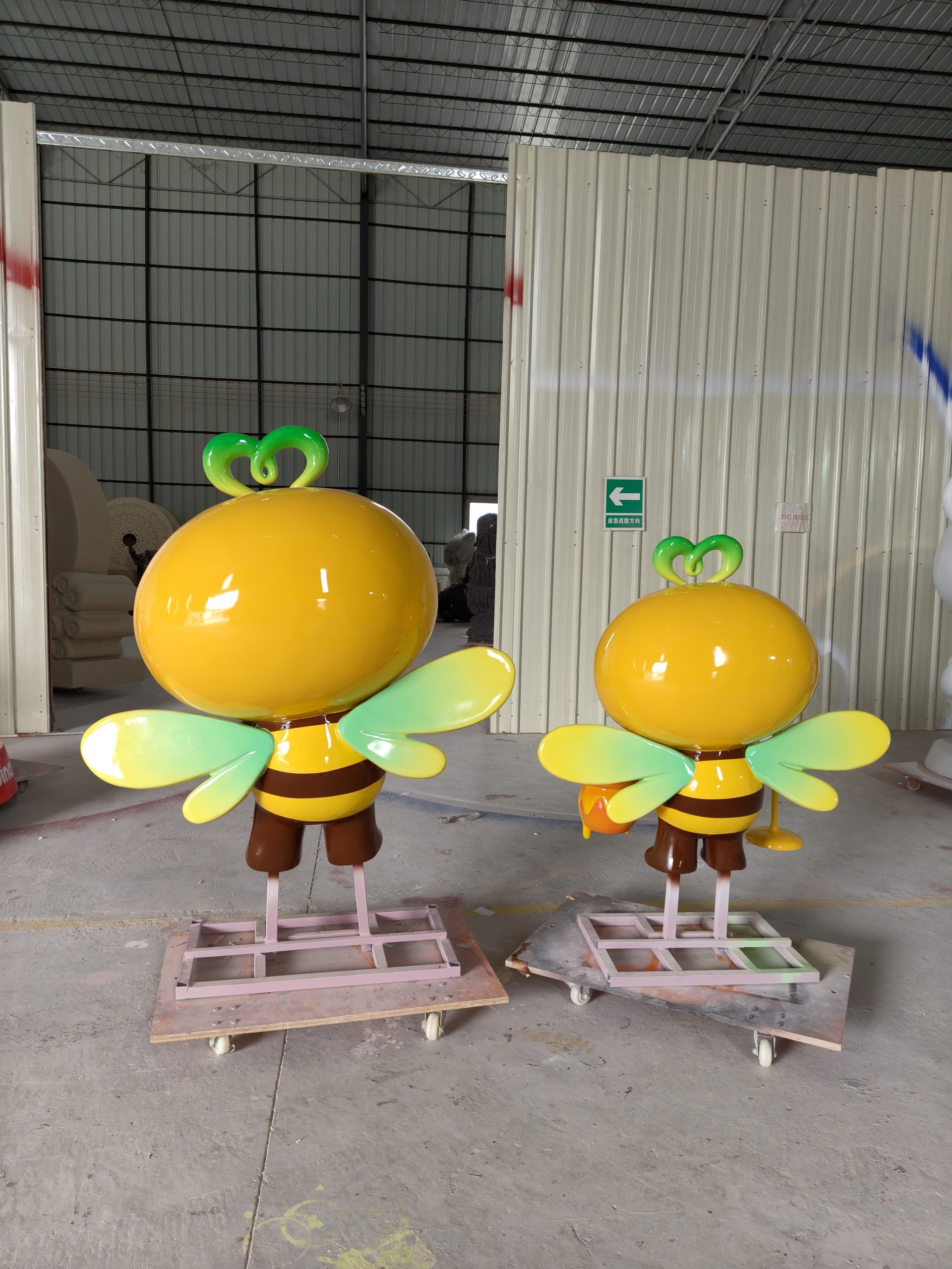 cartoon bee fiberglass sculpture commercial display