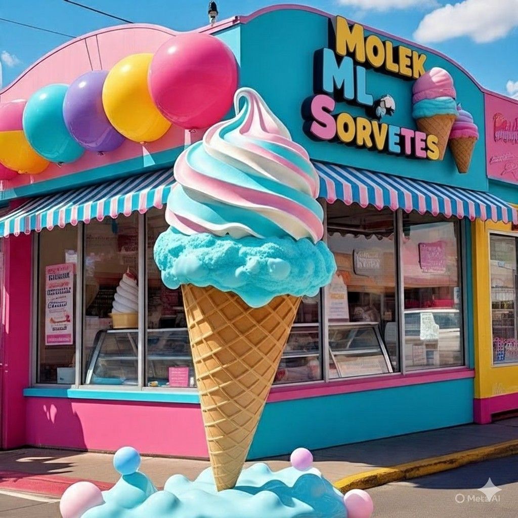 Tolili Giant Ice Cream Glass Sculpture
