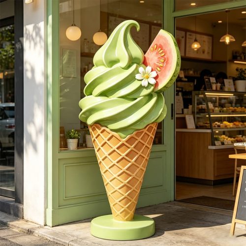 Tolili Matcha Ice Cream Sculpture
