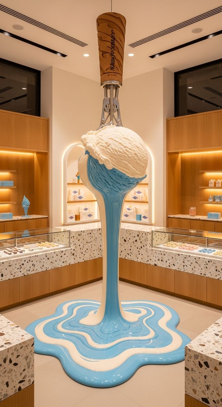 Tolili Melting Ice Cream Glass Sculpture