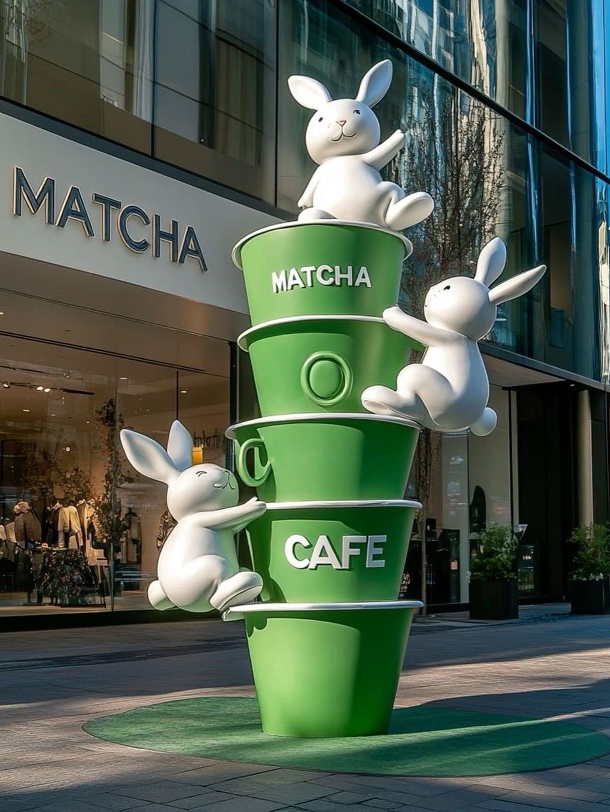coffee cup sculpture commercial display