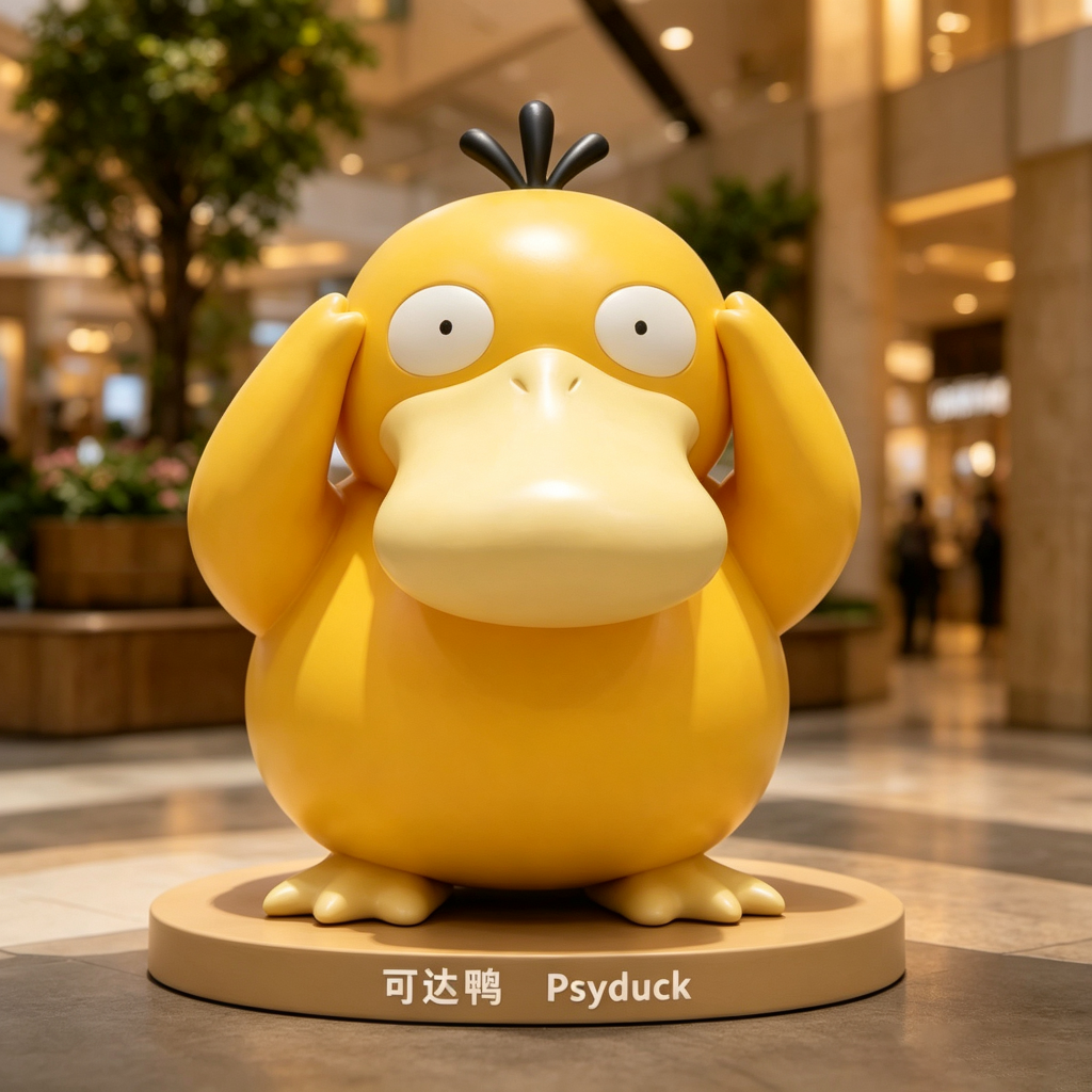 Commercial fiberglass character statue