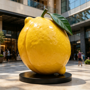 Custom fiberglass fruit sculpture