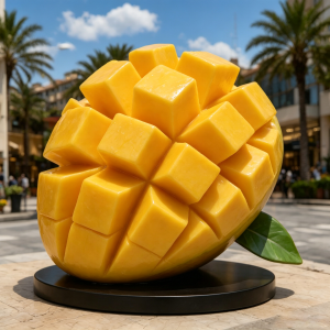 Custom fiberglass fruit sculpture