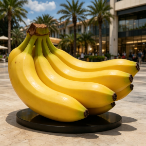 Custom fiberglass fruit sculpture