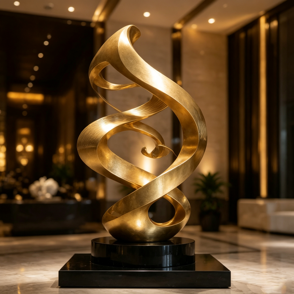 Fiberglass abstract art sculpture