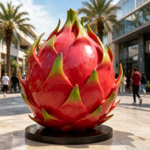 Giant apple fiberglass sculpture
