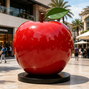 Giant fruit sculptures