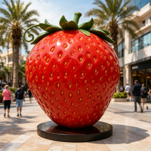 Giant fruit sculptures