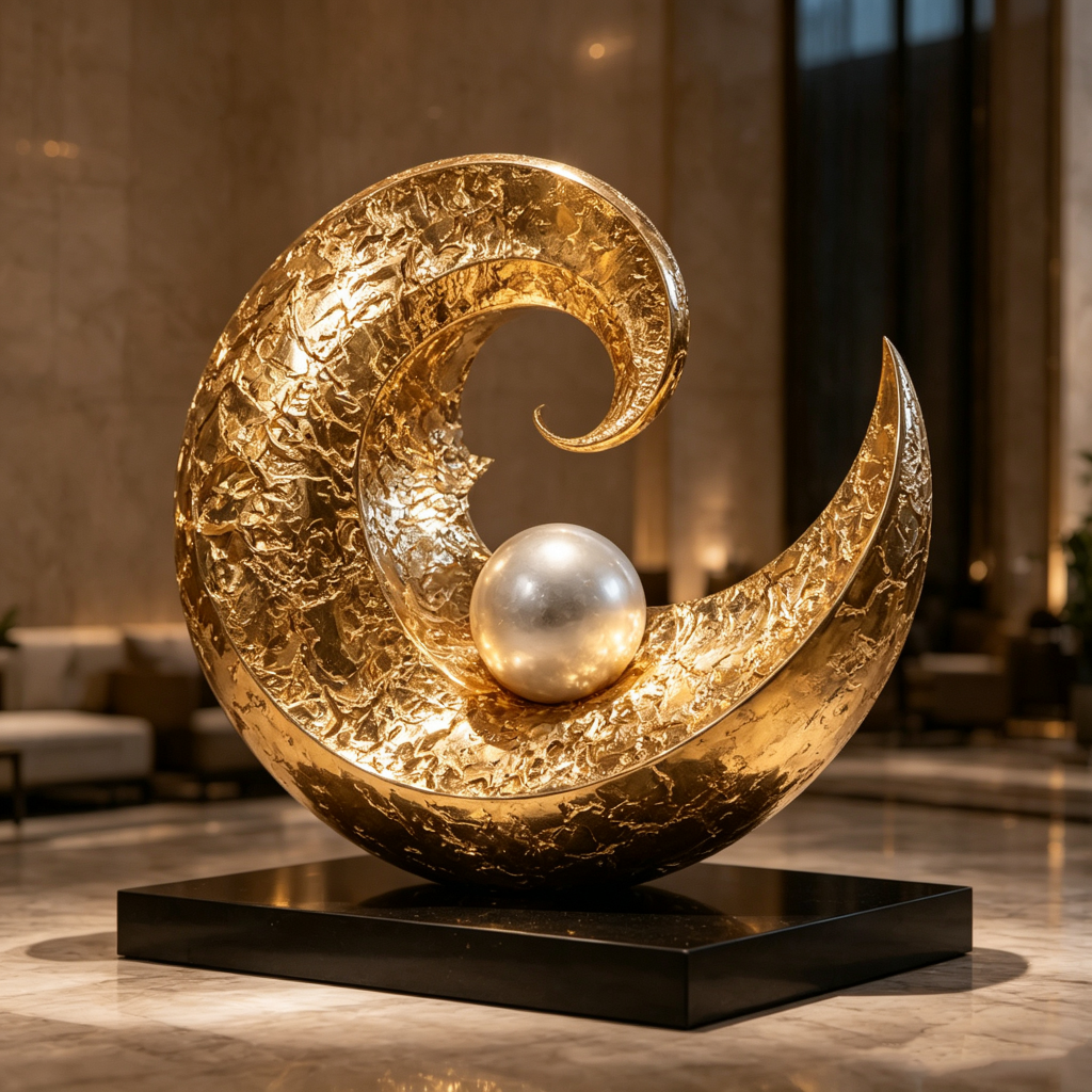 Luxury hotel abstract sculpture