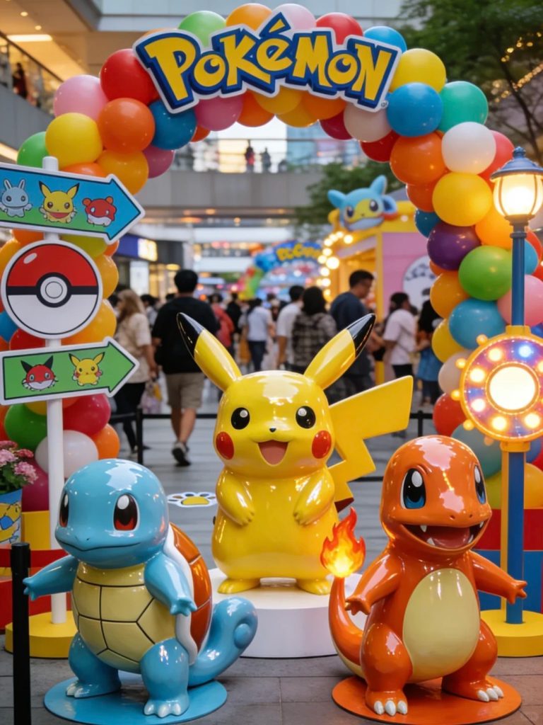 Pokémon theme display sculpture
