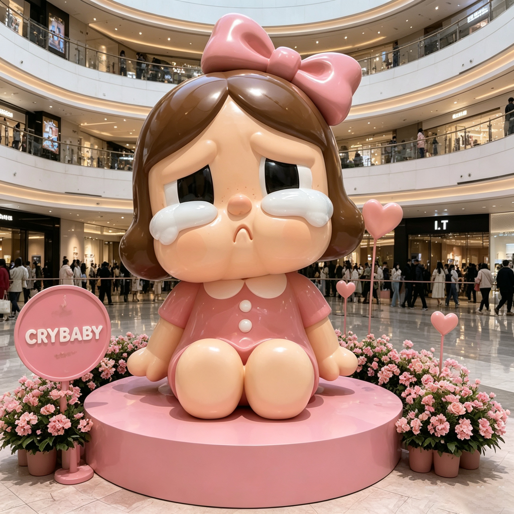 CRYBABY inspired art toy sculpture