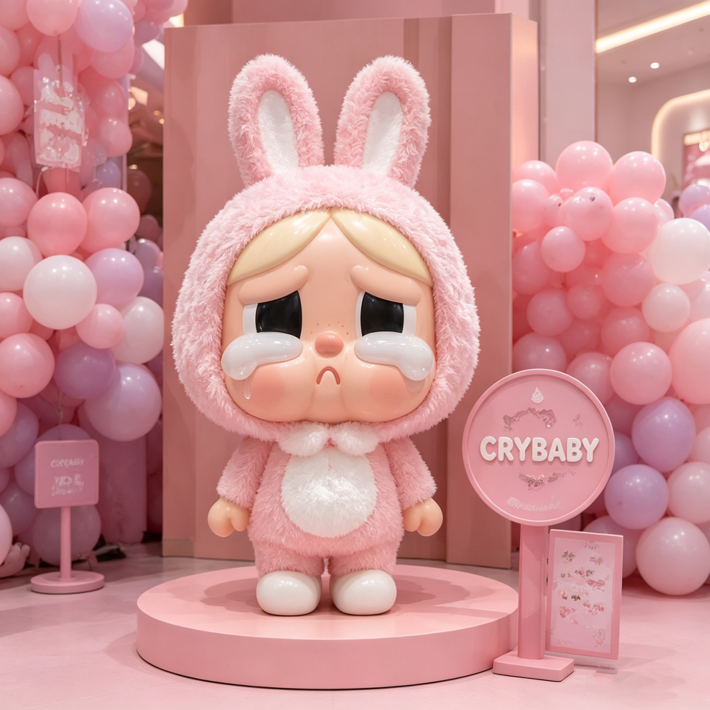 Custom art toy fiberglass sculpture