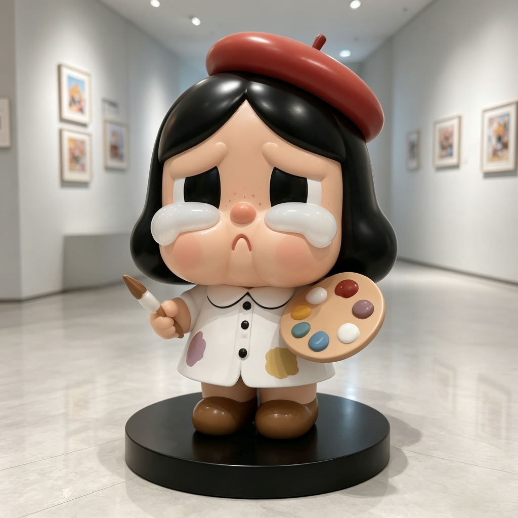 Designer toy style fiberglass sculpture