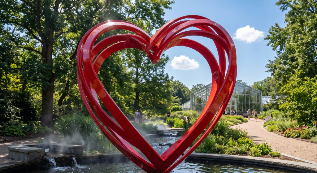 Giant heart sculpture